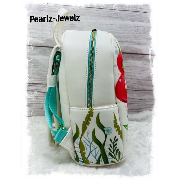 Danielle Nicole Disney Little Mermaid Ariel Floral Mini Backpack BoxLunch NWT main image 5